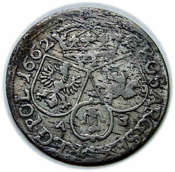 Szóstak 1662 Jan Kazimierz Kraków (2)