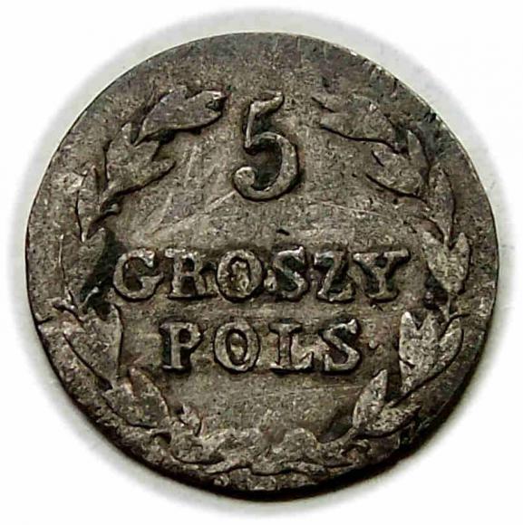 5 groszy 1826 Aleksander I Romanow Królestwo Polskie Warszawa (1)