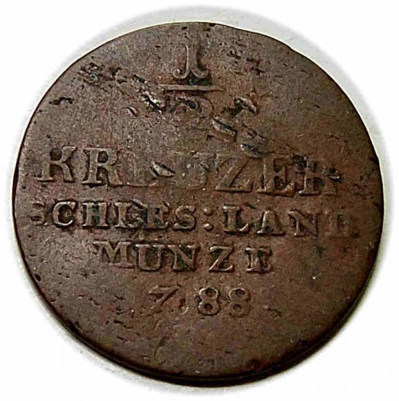 1/2 krajcara 1788 Fryderyk Wilhelm II Wrocław (1)