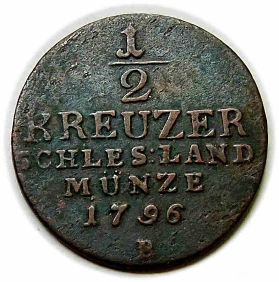 1/2 krajcara 1796 Fryderyk Wilhelm II Wrocław (1)