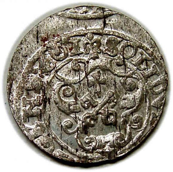 Szeląg 1601 Zygmunt III Waza Ryga (2)