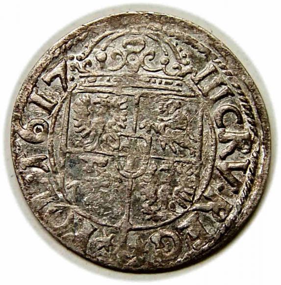 3 krajcary 1617 Zygmunt III Waza Kraków (2)