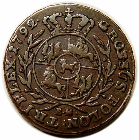Trojak 1792 Stanisław August Poniatowski Warszawa (2)