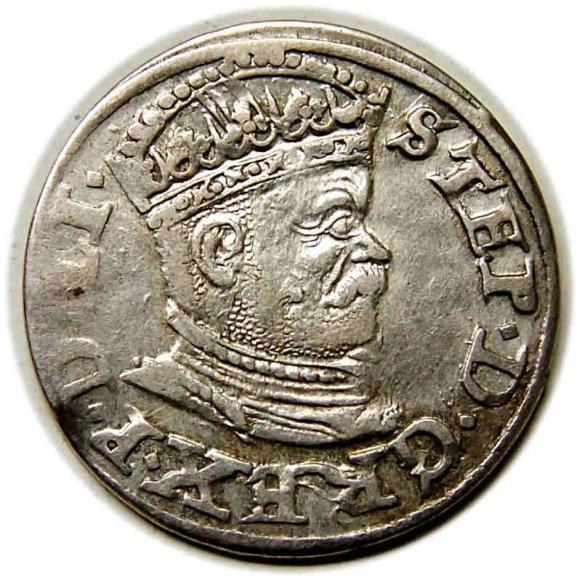 Trojak 1586 Stefan Batory Ryga (1)
