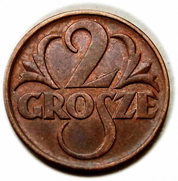 2 grosze 1938 II RP Warszawa (1)