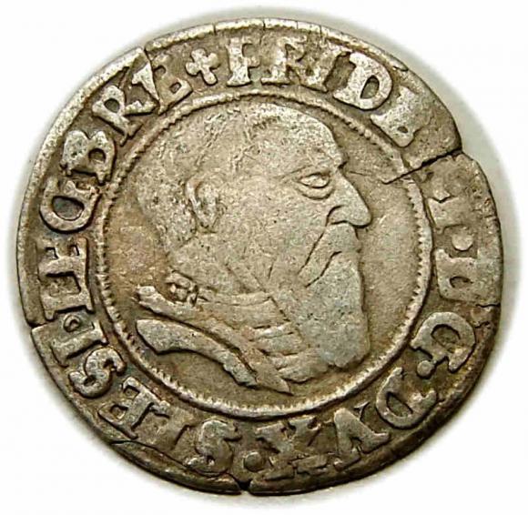 Grosz 1543 Fryderyk II Legnicki Księstwo Brzesko - Legnicko - Wołowskie Legnica (1)