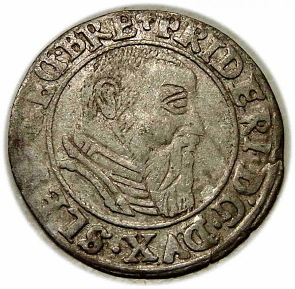 Grosz 1544 Fryderyk II Legnicki Księstwo Brzesko - Legnicko - Wołowskie Legnica (1)