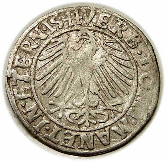 Grosz 1544 Fryderyk II Legnicki Księstwo Brzesko - Legnicko - Wołowskie Legnica (2)