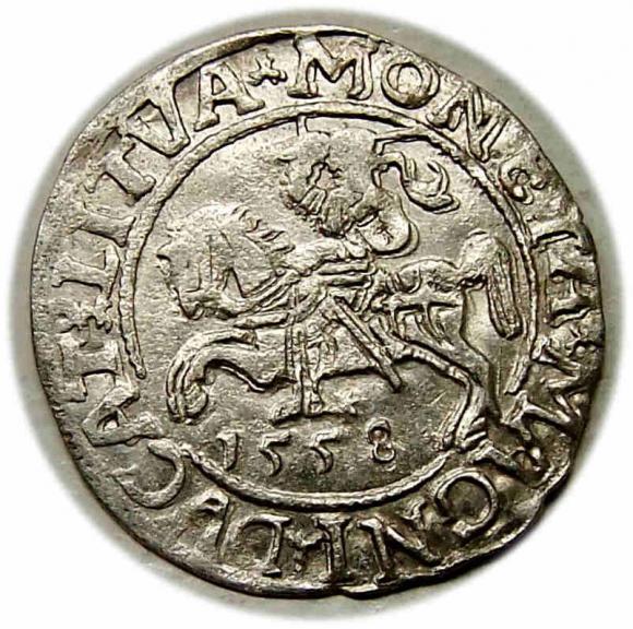 Półgrosz 1558 Zygmunt II August Wilno (1)