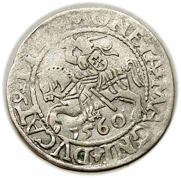 Półgrosz 1560 Zygmunt II August Wilno (1)