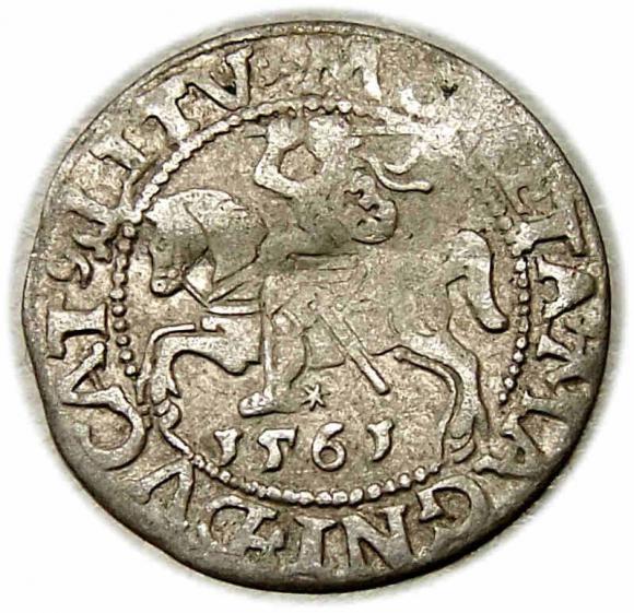Półgrosz 1561 Zygmunt II August Wilno (1)
