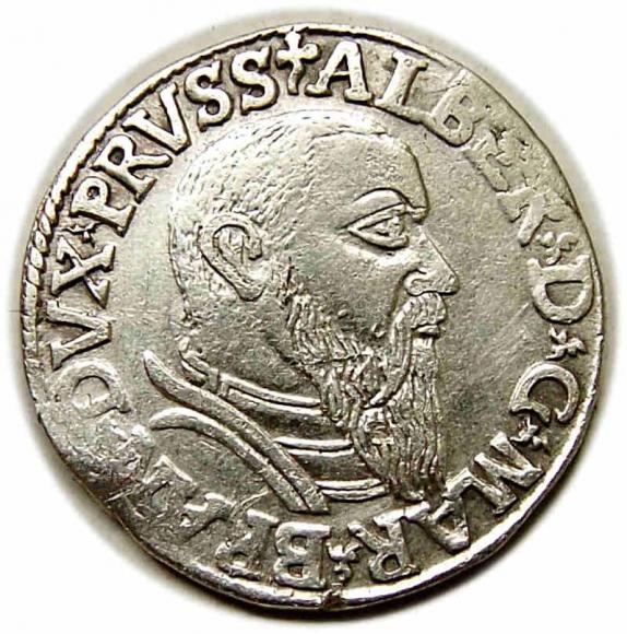 Trojak 1542 Albrecht Hohenzollern Księstwo Pruskie Królewiec (1)