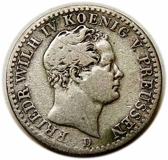 1/6 talara 1843 Fryderyk Wilhelm IV Niemcy Dusseldorf (1)