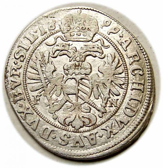 3 krajcary 1699 Leopold I Habsburg Opole (2)