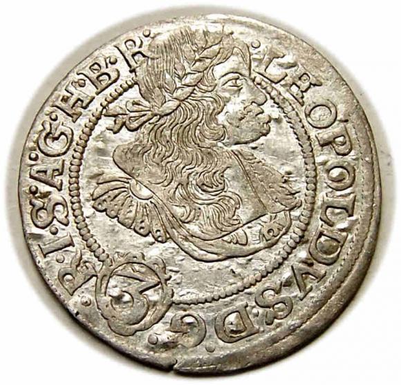 3 krajcary 1670 Leopold I Habsburg Wrocław (1)