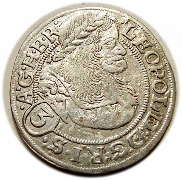 3 krajcary 1670 Leopold I Habsburg Wrocław (1)