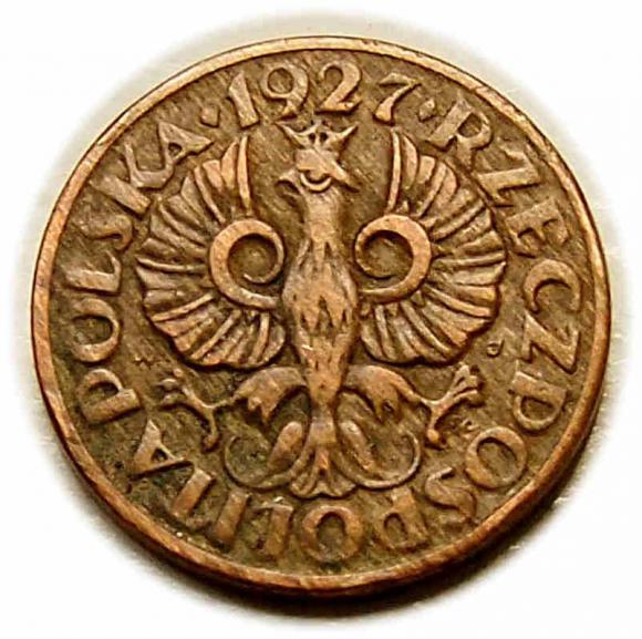 1 grosz 1927 II RP Warszawa (2)