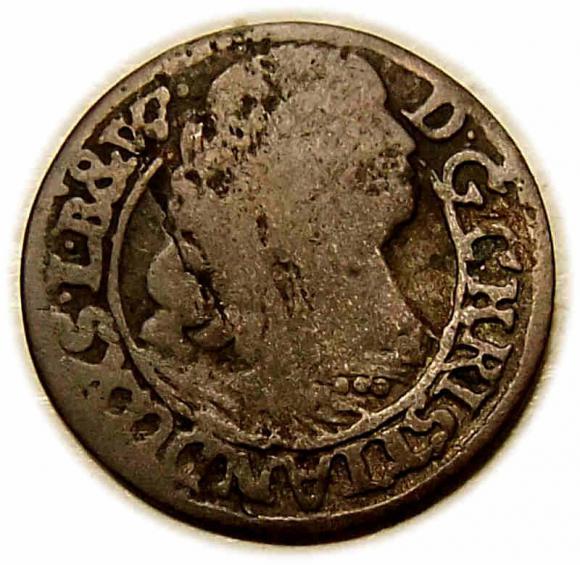 1 krajcar 1668 Chrystian Wołowski Księstwo Brzesko - Legnicko - Wołowskie Brzeg (1)