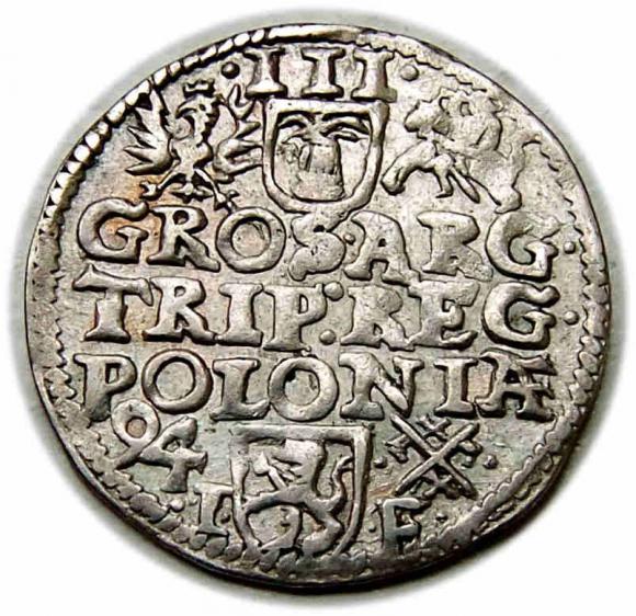Trojak 1594 Zygmunt III Waza Poznań (2)