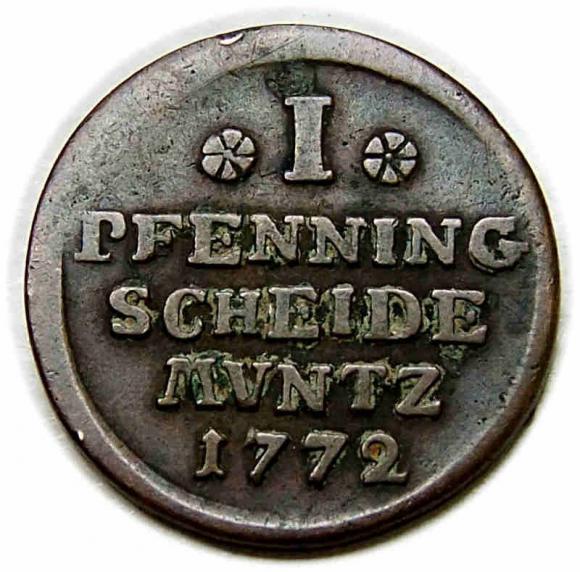 1 fenig 1772 Karol I Księstwo Brunswick - Luneburg - Calenberg - Hanower  (1)