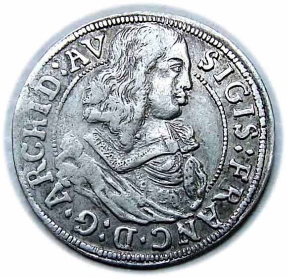 3 krajcary 1663 Zygmunt Franciszek Austria Tyrol Hall (1)