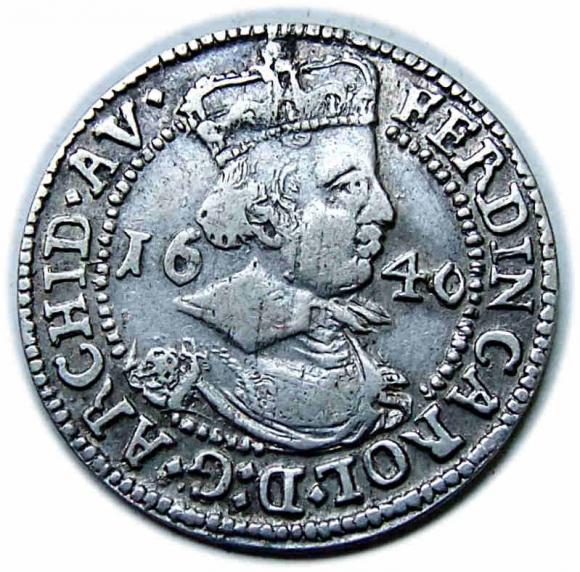 3 krajcary 1640 Ferdynand Karol Austria Tyrol Hall (1)