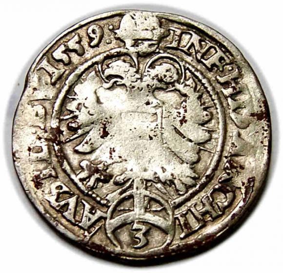 3 krajcary 1559 Ferdynand I Habsburg Austria Wiedeń (2)