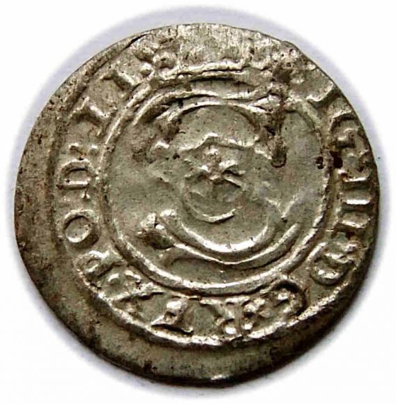 Szeląg 1600 Zygmunt III Waza Ryga (1)