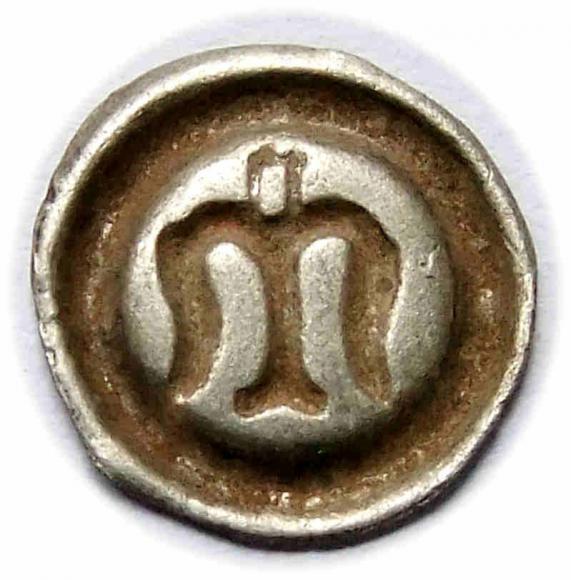 Brakteat litera M Księstwo Ziębickie Ziębice (2)