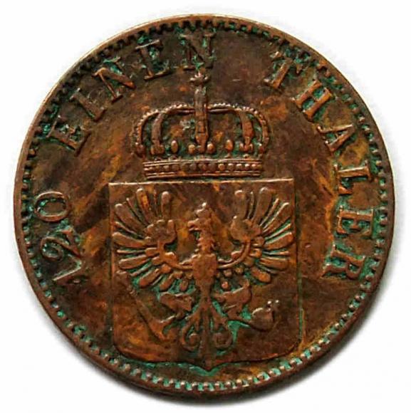 3 fenigi 1824 Wilhelm I Hohenzollern Prusy Berlin (2)