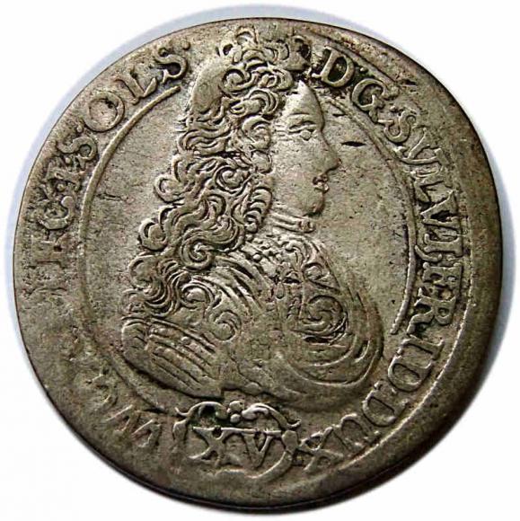 15 krajcarów 1694 Sylwiusz Fryderyk Witemberski Księstwo Oleśnickie Oleśnica (1)