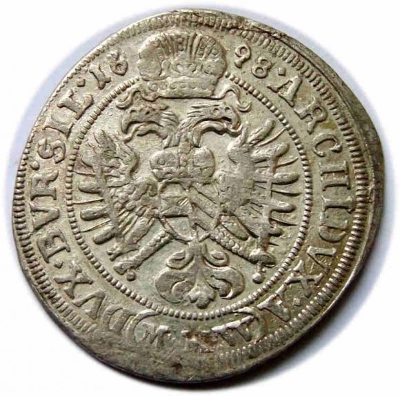 3 krajcary 1698 Leopold I Habsburg Wrocław (2)
