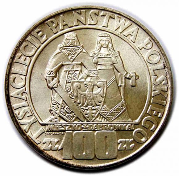 100 złotych 1966 Tysiąclecie Państwa Polskiego Mieszko i Dąbrówka PRL Warszawa (1)