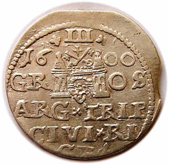 Trojak 1600 Zygmunt III Waza Ryga (2)