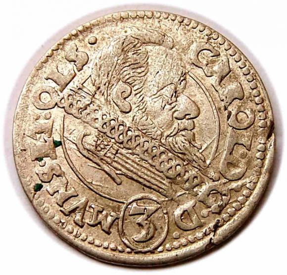 3 krajcary 1613 Karol II Podiebradowicz Księstwo Ziębicko - Oleśnickie Oleśnica (1)