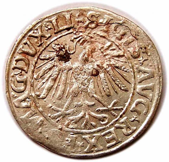Półgrosz 1547 Zygmunt II August Wilno (2)
