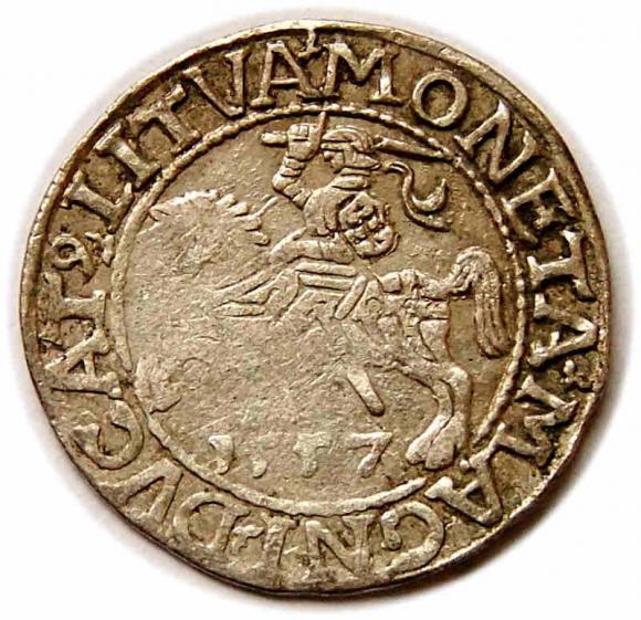 Półgrosz 1557 Zygmunt II August Wilno (1)