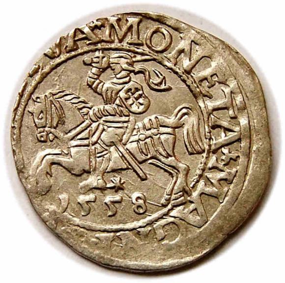 Półgrosz 1558 Zygmunt II August Wilno (1)