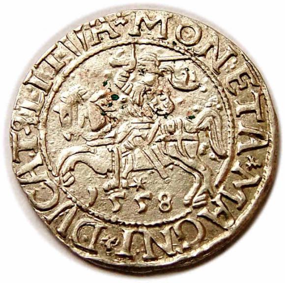 Półgrosz 1558 Zygmunt II August Wilno (1)
