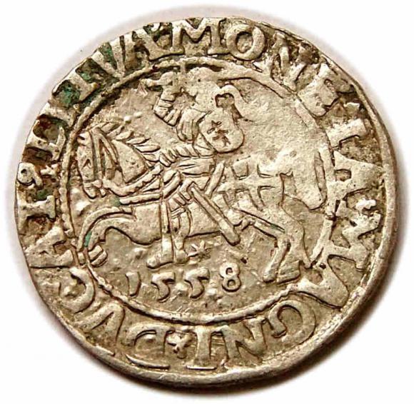 Półgrosz 1558 Zygmunt II August Wilno (1)