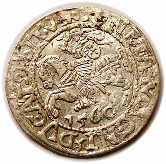 Półgrosz 1560 Zygmunt II August Wilno (1)