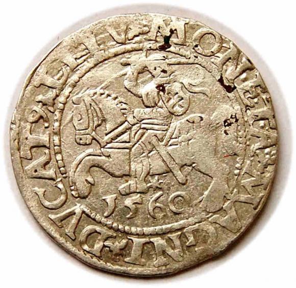 Półgrosz 1560 Zygmunt II August Wilno (1)