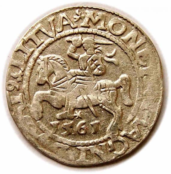 Półgrosz 1561 Zygmunt II August Wilno (1)