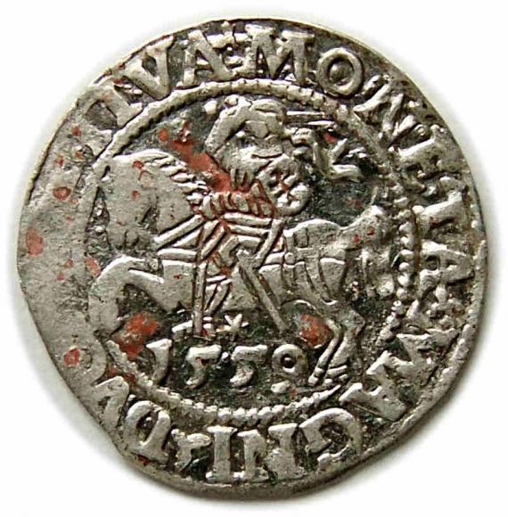 Półgrosz 1559 Zygmunt II August Wilno (1)