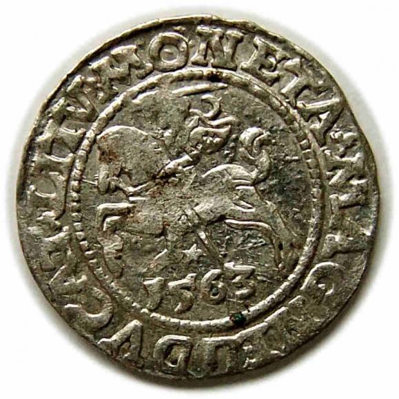 Półgrosz 1563 Zygmunt II August Wilno (1)