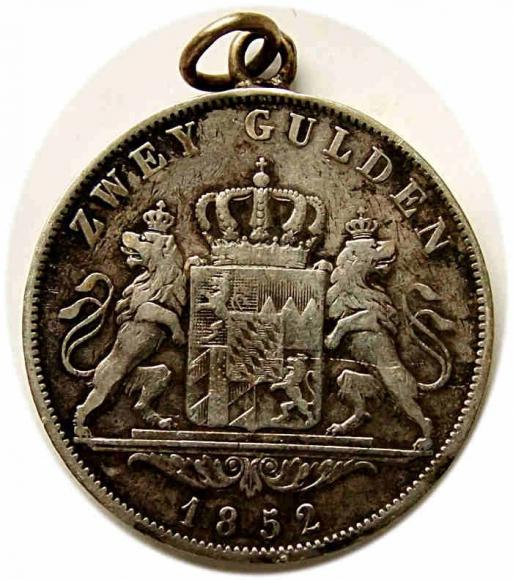 2 guldeny 1852 Maksymilian II Bawarski Bayern (2)