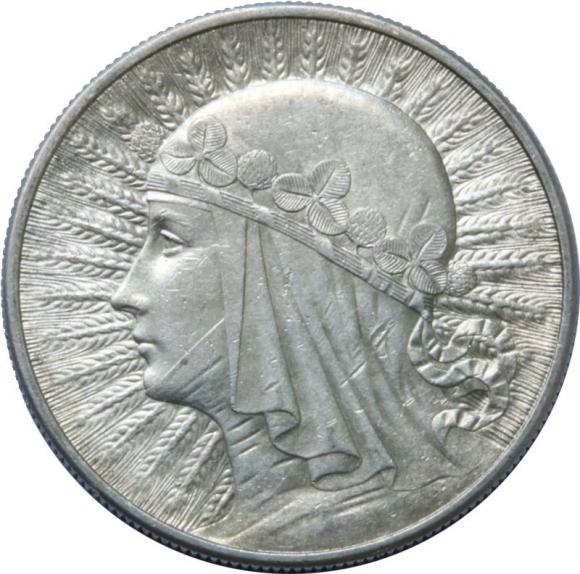 10 złotych 1932 Głowa Kobiety II RP Londyn (1)