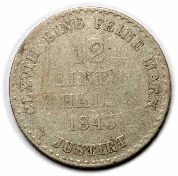 1/12 talara 1843 Ernest August V Hanowerski Hanower (2)