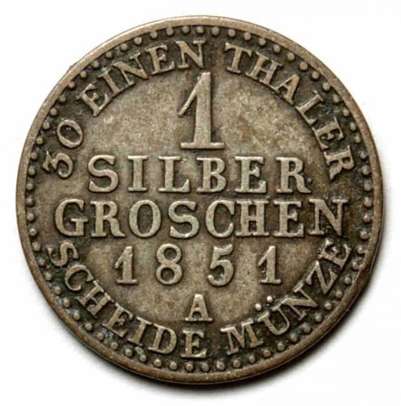 1 silber groschen 1851 Fryderyk Wilhelm IV Niemcy Berlin (2)