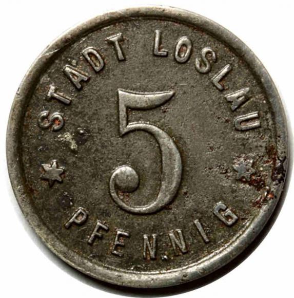 5 fenigów 1918 Wodzisław Śląski / Loslau (2)